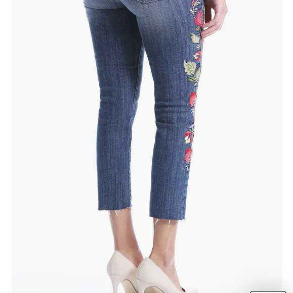 Kut Embroidered raw edge cropped jeans Reese - Picture 8 of 9